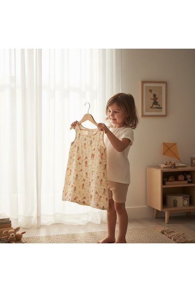 Enhitbaby فستان ميني لوف من الموسلين