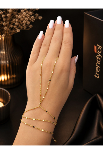 OZY COLLECTION Pul detaylı şahmeran gold renk 14k kaplama