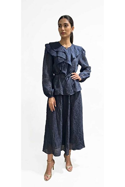 Volans Moda 0036809 Ruffled Detail Skirt Suit