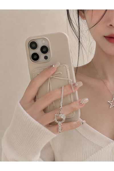 LUNIVRA Kore Style Taşlı Anahtar Telefon Charmı