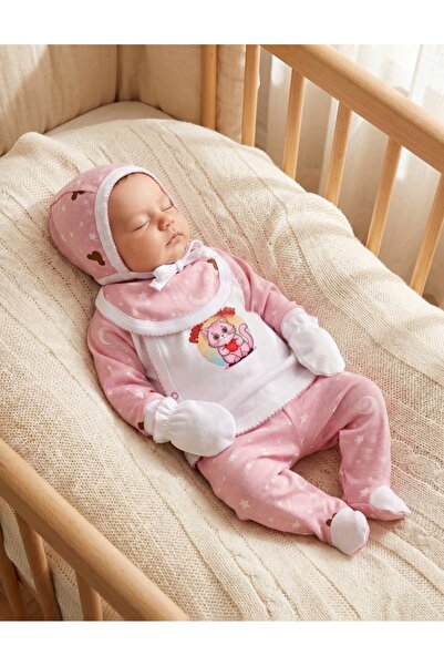 MiniKids Costumas 5 piese Paws & Relax roz stele