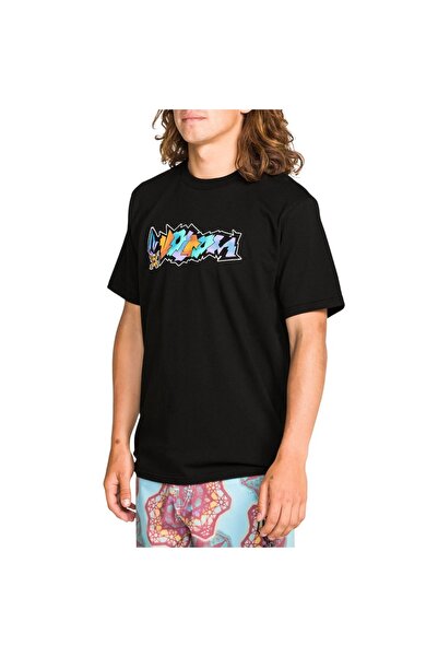 Volcom ΣΤΑΡ ΣΙΛΝΤΣ ΕΞΠΕΡΙΕΝΣΕΝΤΣ Τ-ΣΙΡΤΣ ΜΑΥΡΟ XL