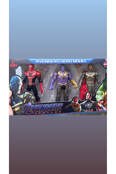 Toy 3 lu Spider man Thor ve Thanos figur