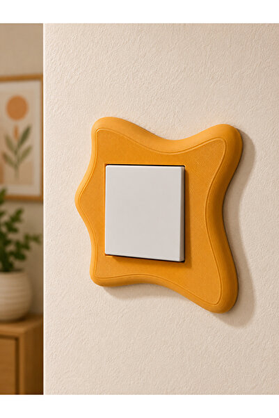 lysiaaccessory Modern Decorative Switch Frame – Wavy Light Switch Button Orna...