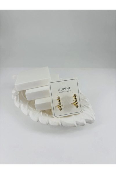 EASERA TİCARET Zircon Stone Brass Zircon Earrings - Kp00314