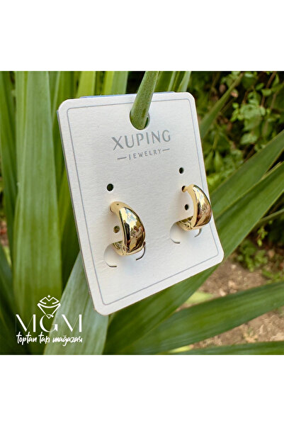 EASERA TİCARET أقراط دائرية بدون أحجار من Xuping