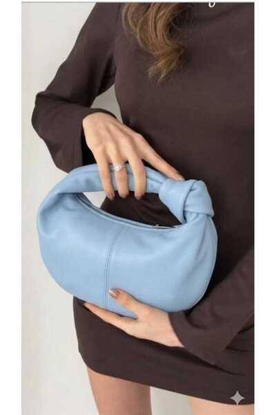themoiss The Moiss Bebe Blue Faux Leather Hand and Arm Bag
