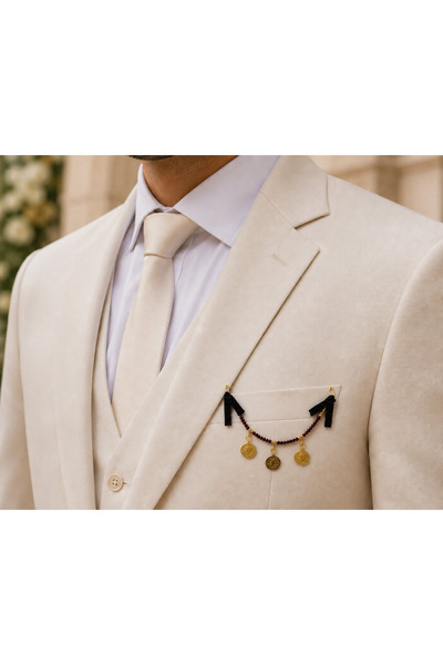 TMD LUXURY Damat Yaka Takısı (3 imitasyon Altınla Birlikte)
