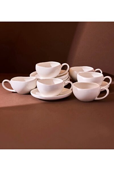 Home Roma Beige Planet 6 Kişilik Kahve Fincan Takımı