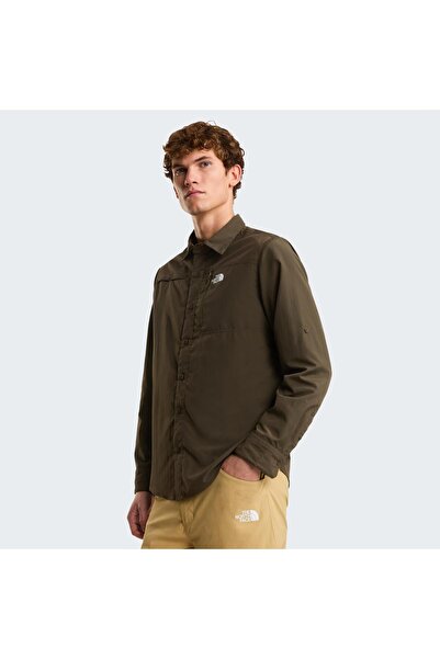 THE NORTH FACE M SEQUOIA LONG SLEEVE SHIRT GREEN