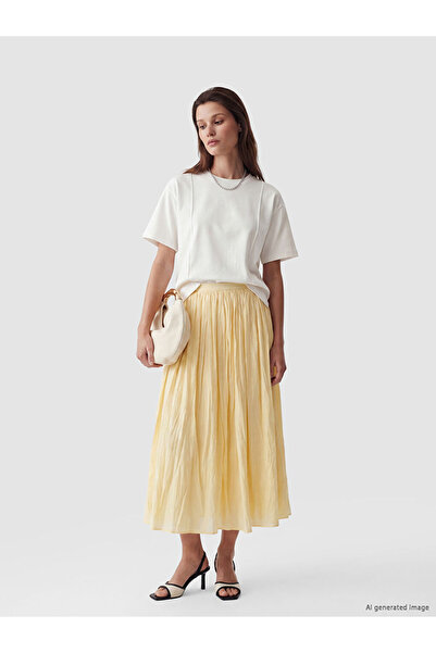 LC Waikiki I Beli Zippered Ruched Flared Skirt from Freezen Store
