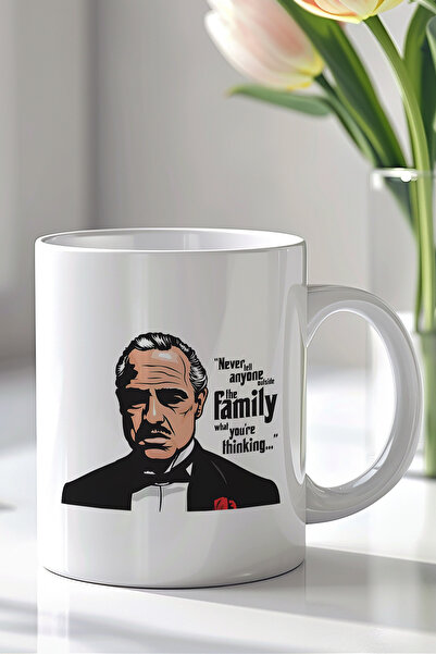 Mio Life كوب سيراميك أبيض بسعة 330 مل مطبوع بتصميم The God Father
