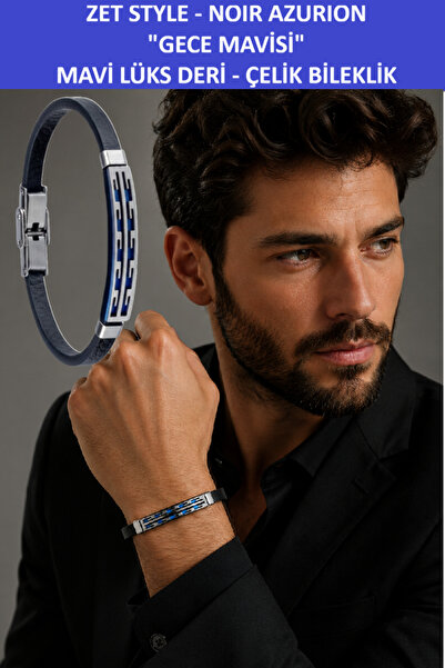 ZETCONCEPT Zet Style “Noir Azurion" – Gece Mavisi - Erkek - Mavi Lüks Çelik B...