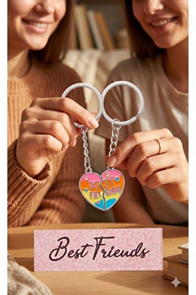 Butik Best Friends 2'li Paylaşımlı Kalp Anahtarlık Seti