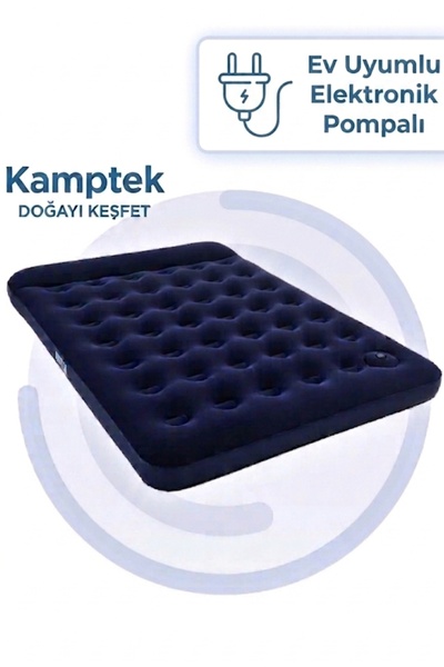 kamptek kamp teknolojisi Double Çift Kişilik Şişme Kamp Ev Yatağı - 137x191x2...