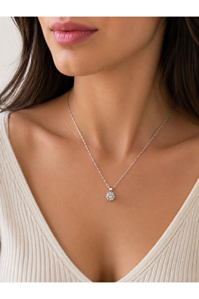 Frost Jewellry 925 ayar gümüş tektaş kolye