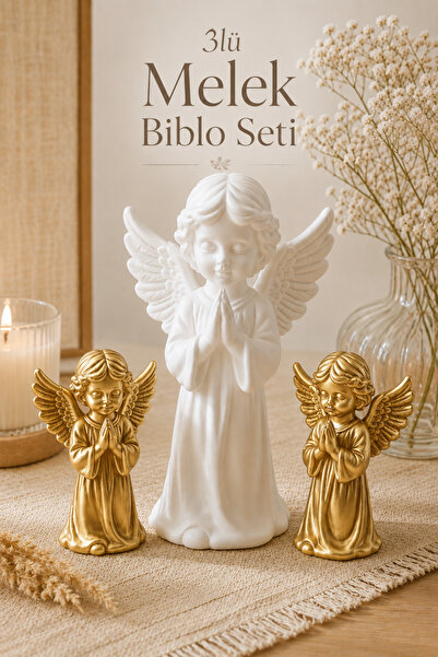Arvella Studio 3’lü Melek Dekoratif Biblo Seti 15cm – 4 Farklı Renk Seçeneği ...