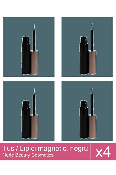 Makeup Set 4x Tus / Lipici magnetic, negru