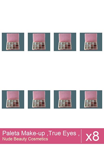 Makeup Set of 8x Make-up Palette, True Eyes, No. 03
