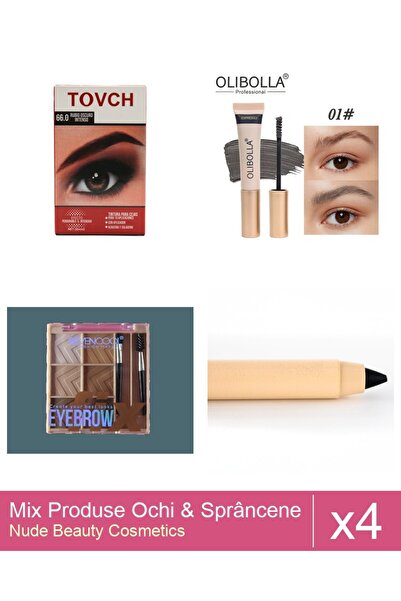 Makeup Set Mix 4 produse Rimel Sprancene: Rimel sprancene Olibolla #01 Espres...