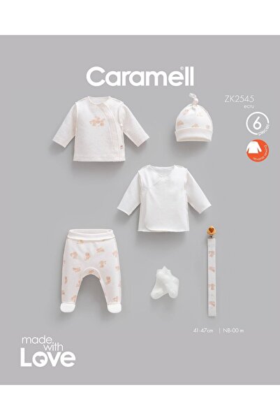 Caramell İncibaby 100% Cotton Bunny Premature Baby Girl 6-Piece Hospital Disc...