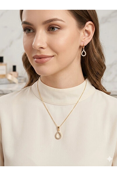 Twin Store سلسلة حجر الزركون: منتجات فولاذية 40+5 سم - Set0044