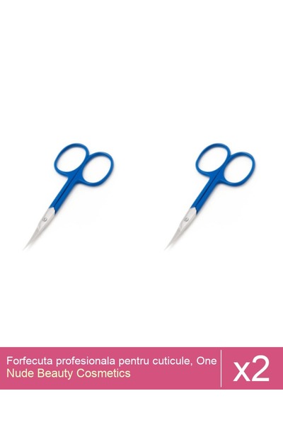 Makeup Set 2x Forfecuta profesionala pentru cuticule, One Group, Albastru