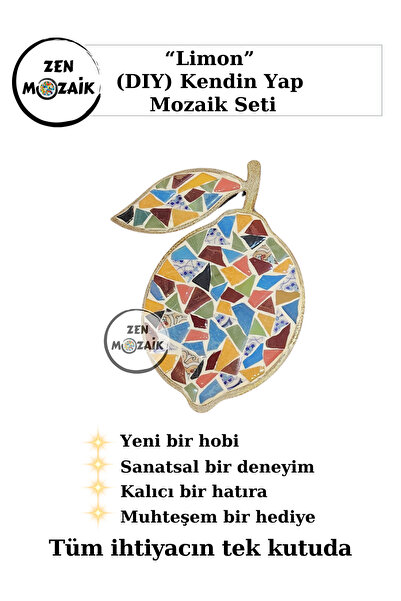 Zen Mozaik Ahşap Sablonlu Kendin Yap Mozaik Seti – Her Seviyeye Uygun Sanatsa...