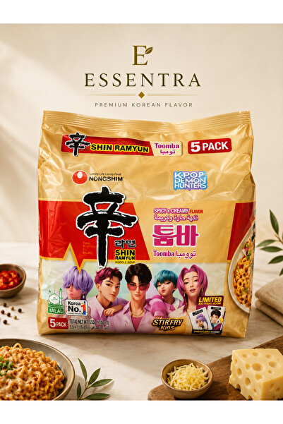 Essentra Home ESSENTRA Shin Ramyun Toomba Spicy Creamy Korean Noodle 5’li Pak...