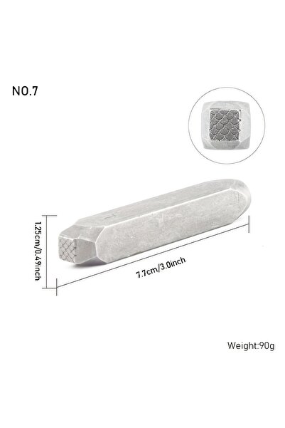 Choice 1pc-square 7 Steel Jewelry Stamps Wave and Line Texture Punch Set for ...