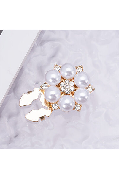 Choice5 06 2Pcs Irregular Baroque Pearls Button Covers Luxury Rhinestones Flo...