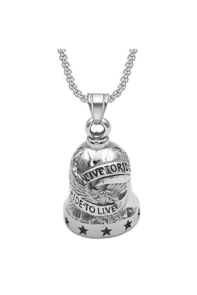 Choice necklace silvery Lao Yang letter bell pendant key chain men's motorcyc...