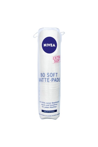 Nivea Visage Set of 2 x Nivea Soft Cleansing Pads, 80 Pieces