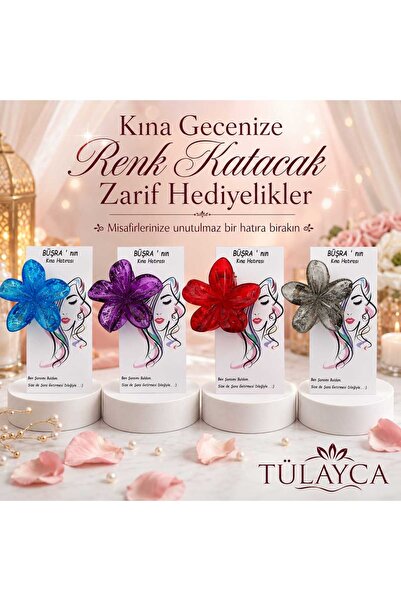tlyca KINA,NİŞAN,DÜĞÜN,DOĞUMGÜNÜ İSME ÖZEL KARTLI LOTUS TOKA