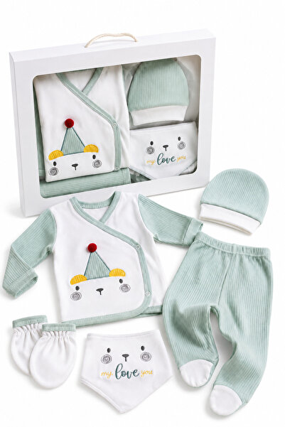 BYS BABY FASHION 5 Lİ YENİDOĞAN HASTANE ÇIKIŞ SETİ ZIBIN SETİ BEBEK HASTANE Ç...