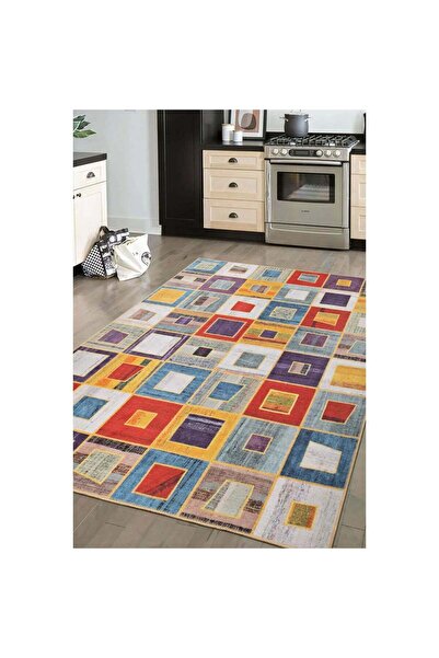 halinet Halı.Net Cream Vintage Antique Washable Non-Slip Living Room Carpet A...