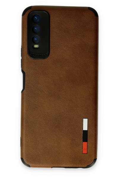 New Face ZENGEMTX حافظة جلدية من السيليكون لهاتف Vivo Y11S (134753) - بني