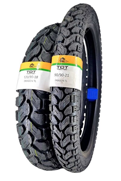 TDT TYRES 120/90-18 Ve 90/90-21 TL DRAGON Dubleks Lastik Seti
