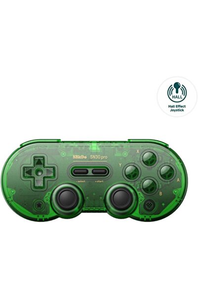 8Bitdo Sn30 Pro Bluetooth Kablosuz Hall Effect Oyun Kolu Jade Yeşil- Switch/S...