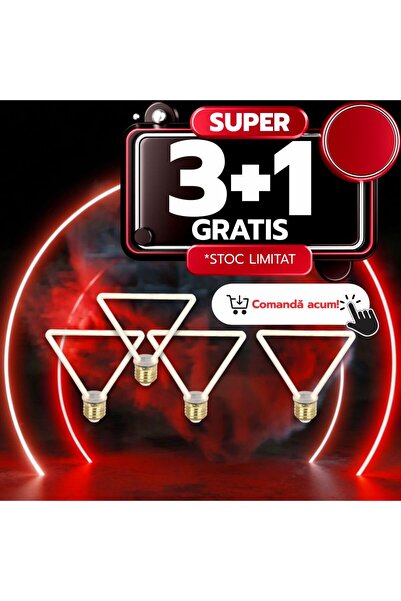 DELIGHT LED Neon Triangle Bulb 4W, 2200K, 360lm, 3+1