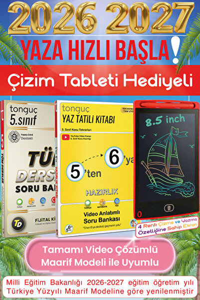 Tonguç Yayınları 5'ten 6'ya Hazırlık Tüm Dersler Soru Bankası Yaz Tatili Kita...