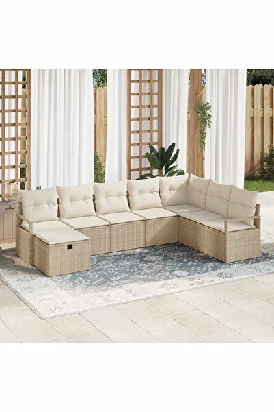 vidaxl Set de canapea cu perna 5 pcs poliratan