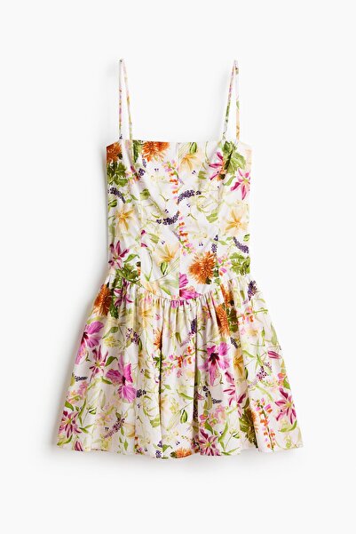 H&M Pamuklu ve Kloş Etekli Elbise