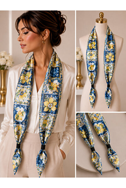 Becha Butik وشاح من قماش الساتان الفاخر