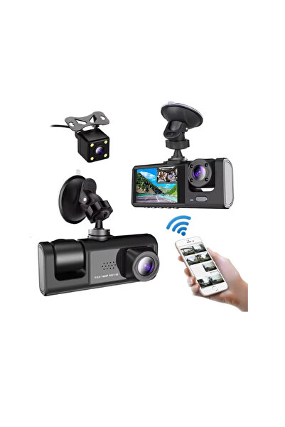 ProDrivers Camera de Bord Tripla ProDrivers® TriGuard, Full HD,WiFi, Aplicati...