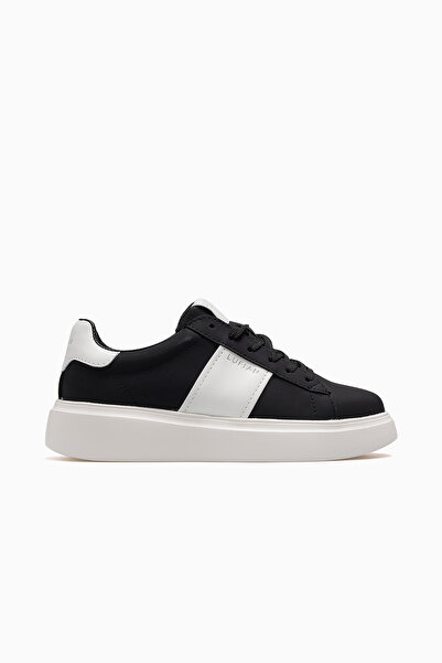 Lufian Luna Women's Leather Sneaker Shoes 26Y 121230055 Black