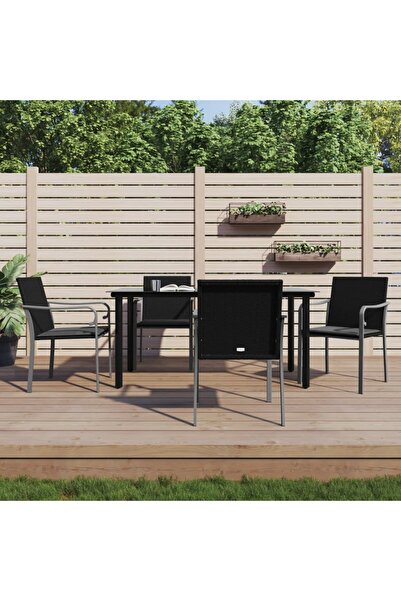 Concept Set mobilier de grădină cu perne, 5 piese, poliratan și oțel