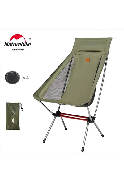 Naturehike L02 büyük boy kamp sandalyesi, orman yeşili
