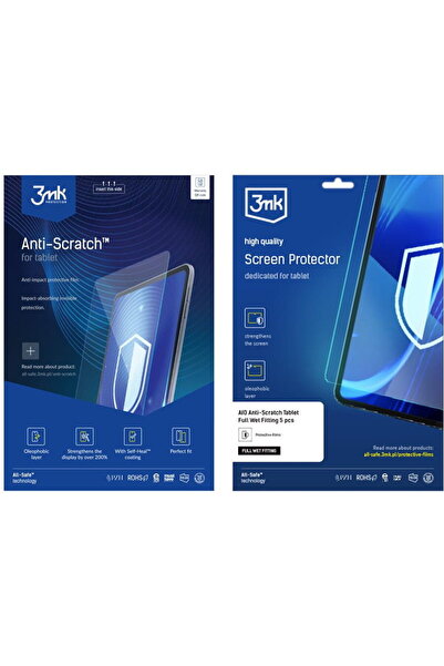 3MK All-Safe - AIO Anti-Scratch Tablet Full Wet Fitting 5 pcs