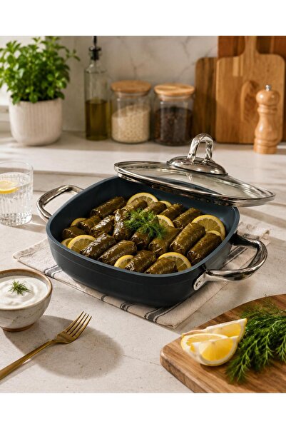 Schafer Gastronomie Master Basık Tencere 24 Cm-Siyah/Gri TKEBT Siyah/Gri
